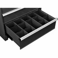 Global Industrial Dividers for 10inH Drawer of Modular Drawer Cabinet 36inWx24inD, Black 316075
